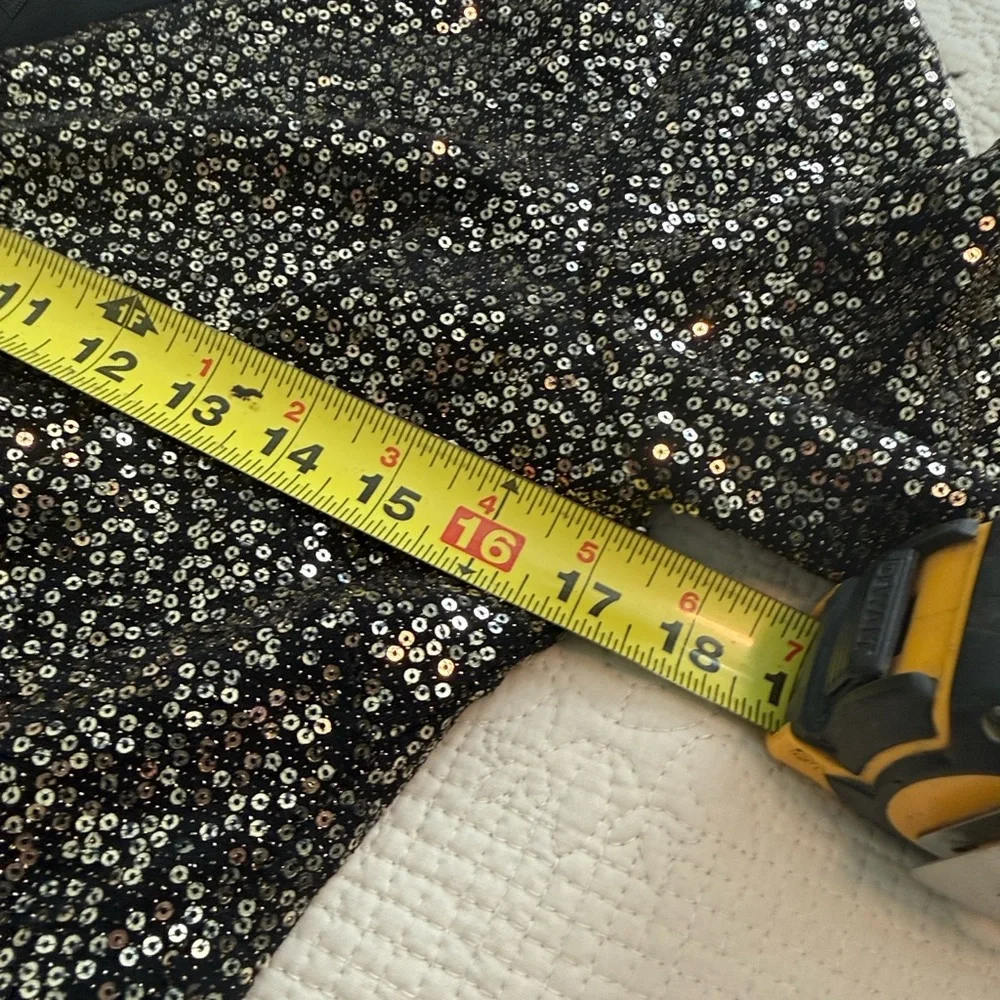 Eliza J Black metallic Sequin Long Sleeve Dress Evening Prom✨ - Picture 10 of 11